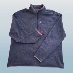 Eastern Mountain Sports Men’s XL Quarter Zip Sweater Fleece Pullover Blue EMS